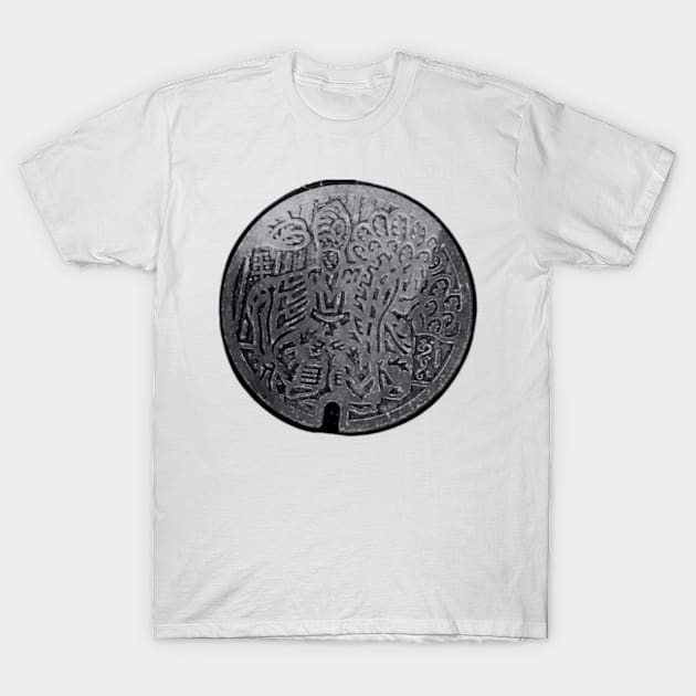 Japanese Manhole T-Shirt by Suddha Design